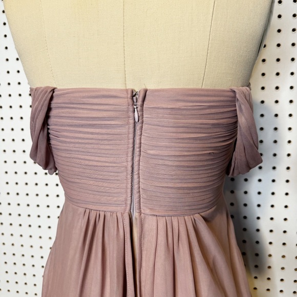 Birdy Grey | Maria Convertible Mesh Maxi Dress in Mauve Sz. XS - Picture 7 of 9
